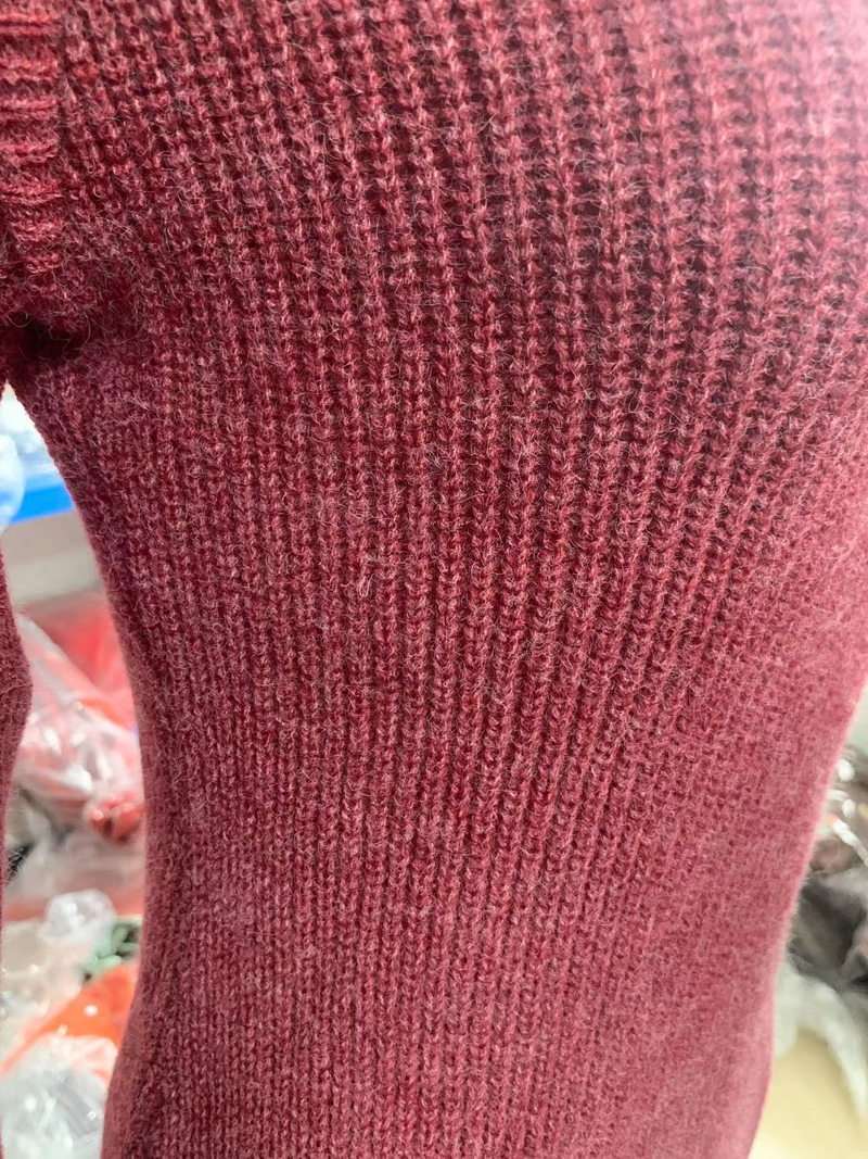 Abito maglione da donna a maniche lunghe con scollo tondo in puro colore_voghion.com