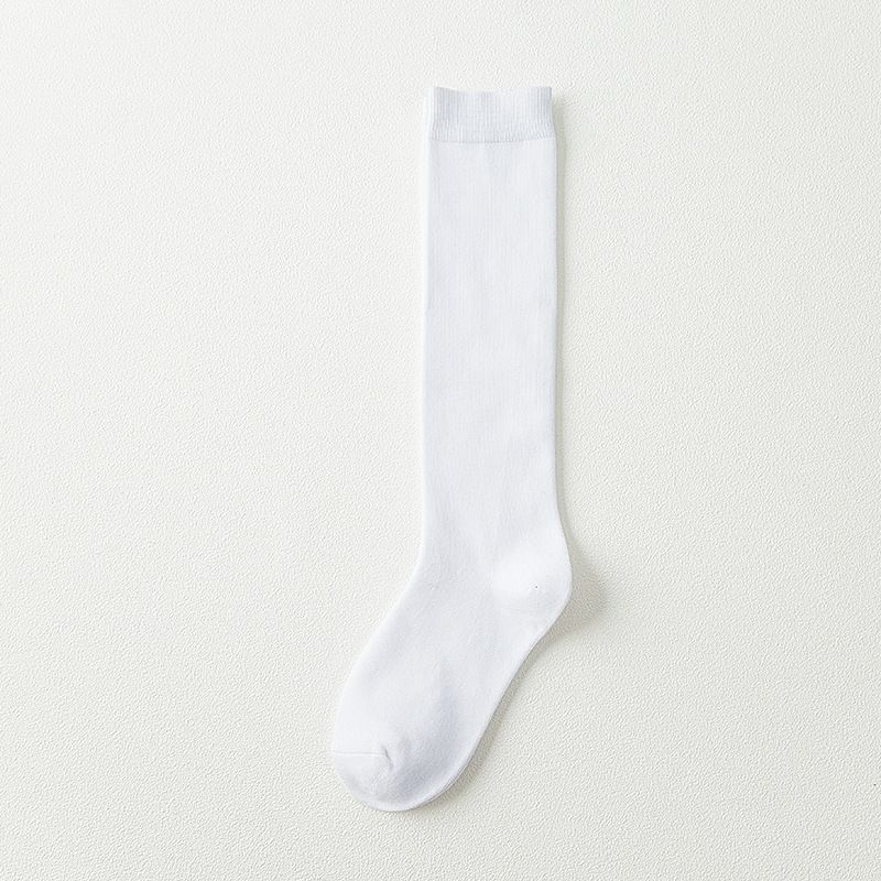 Women's Long Cotton Colorful Autumn Winter Basic Calf Student Slimming Mid-Calf Knee-High Slouch Socks_voghion.com