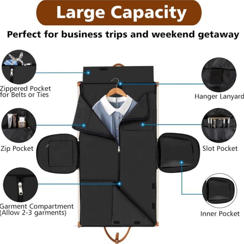 Umwandelbarer Kleider-Seesack für Unisex, tragbar, zusammenklappbar, Sporttasche für den Außenbereich, multifunktionale Reisetasche_voghion.com