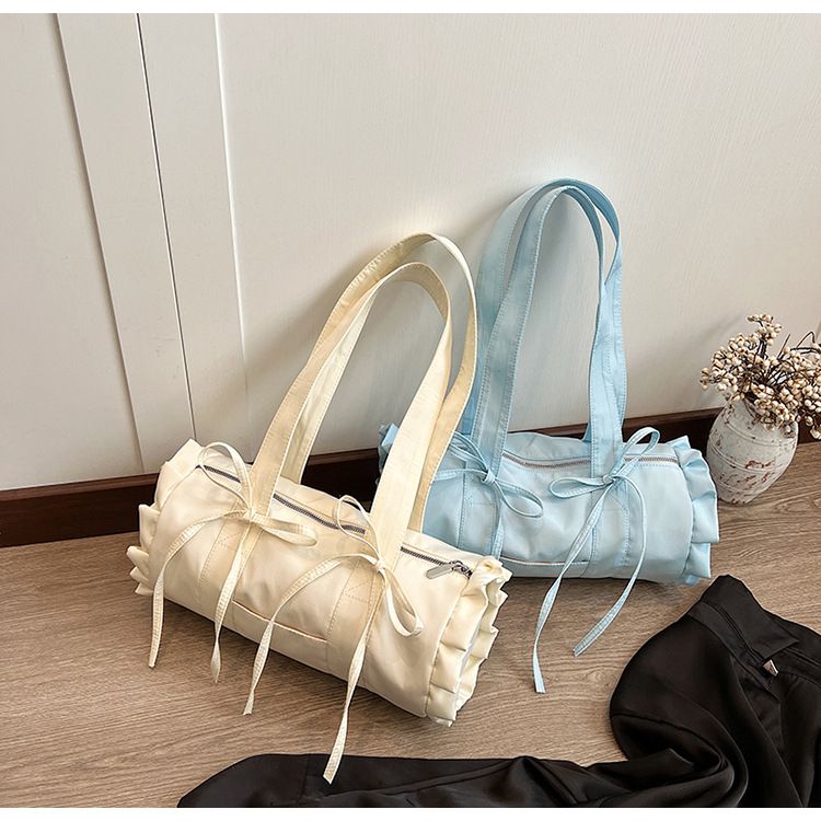 Sladká válcová krajková mašle s jedním ramenem, dámská kabelka do podpaží, nový trend roku 2024_voghion.com