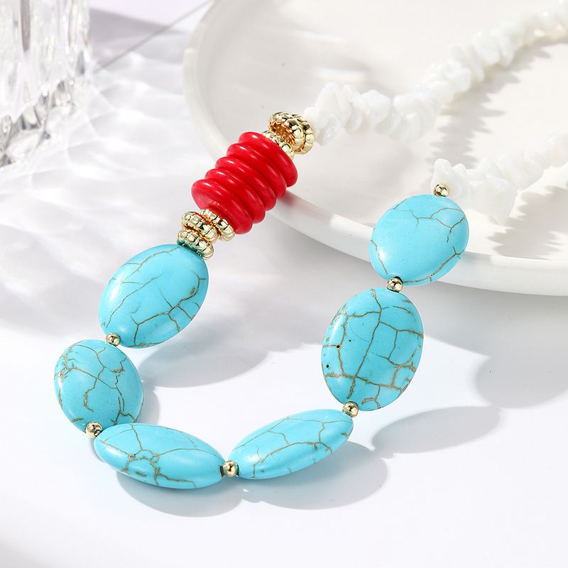 Bohemian Ethnic Wind Turquoise Necklace Female_voghion.com