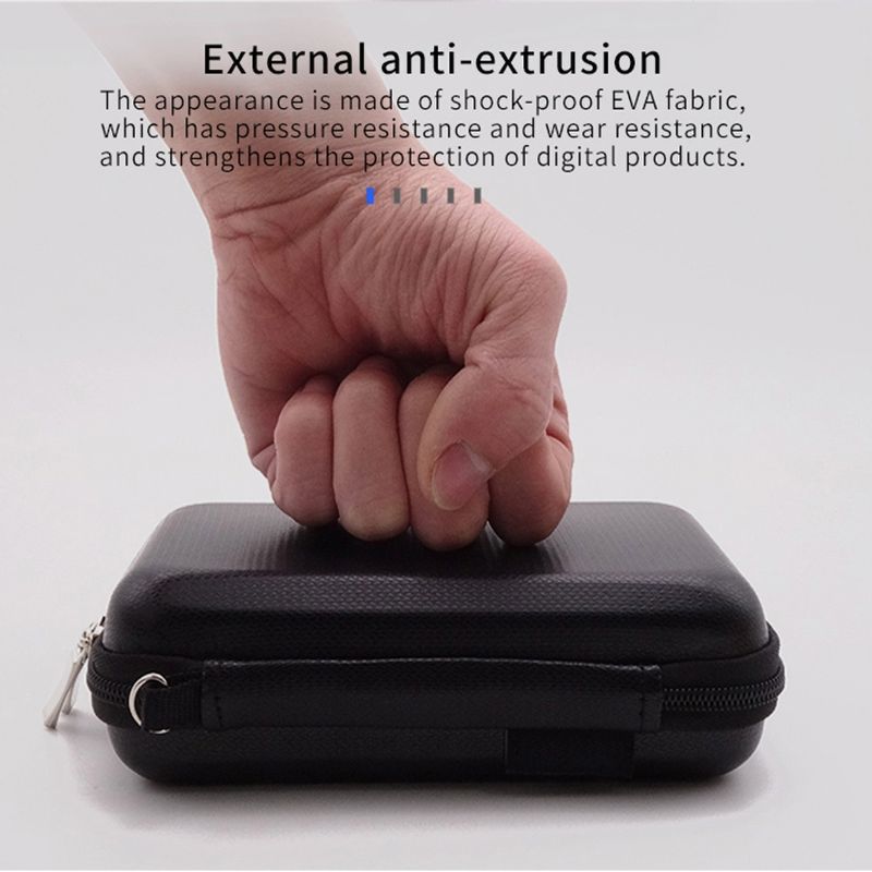 2.5Inch Hard Disk Drive Protective Case Power Bank USB Cable Charger Storage Bag_voghion.com