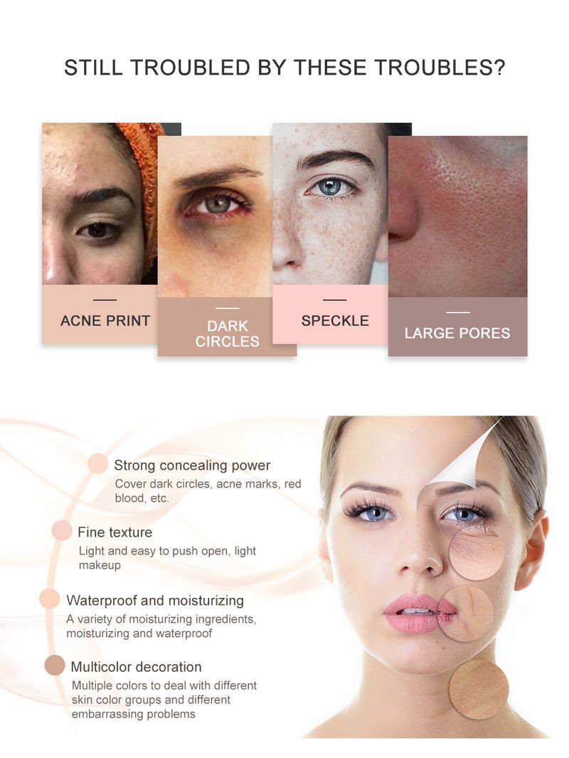 Eye Shadow POPFEEL 3D Concealer Highlighter Stick Pearlescent Contouring Brightening Cream Concealer Stick Makeup_voghion.com