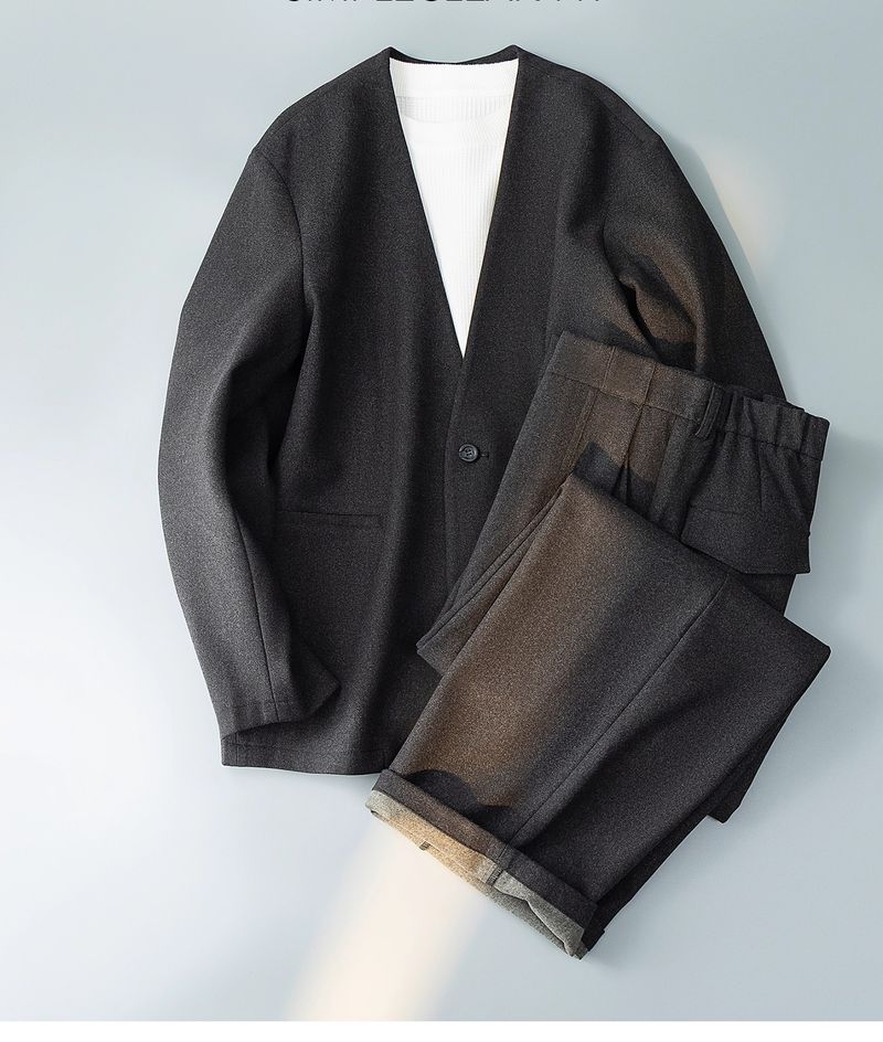 2025 New Autumn High-End Suit Set For Men Business Casual Stylish Loose Blazer Two-Piece Trendy_voghion.com