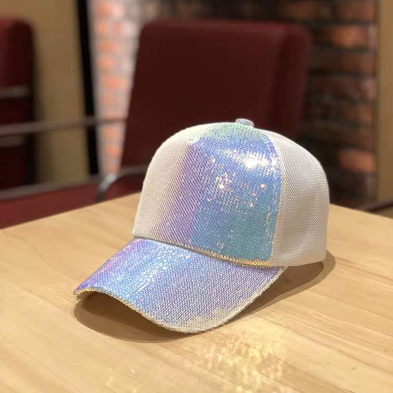 Fashion Women'S Rhinestone Hats Diamond Sun Cap Swag Snap Back Gorras Solid color Summer Baseball Caps Girl_voghion.com