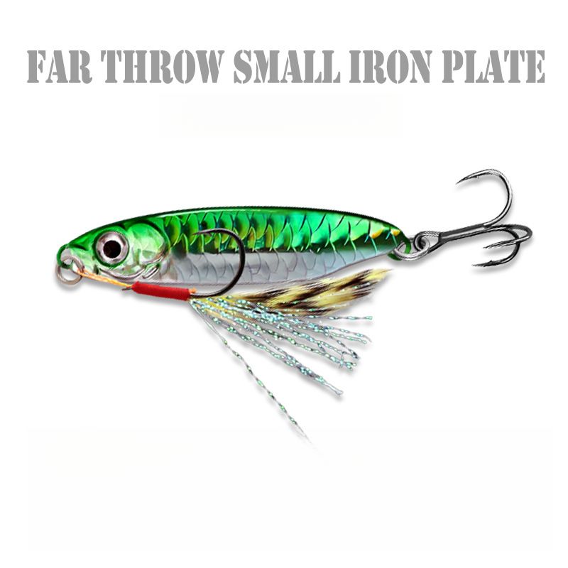 Yan Fish Scale Pattern Long Casting Floating Blue Small Iron Plate Sequin Sea Fishing Swordfish Lure Bait_voghion.com