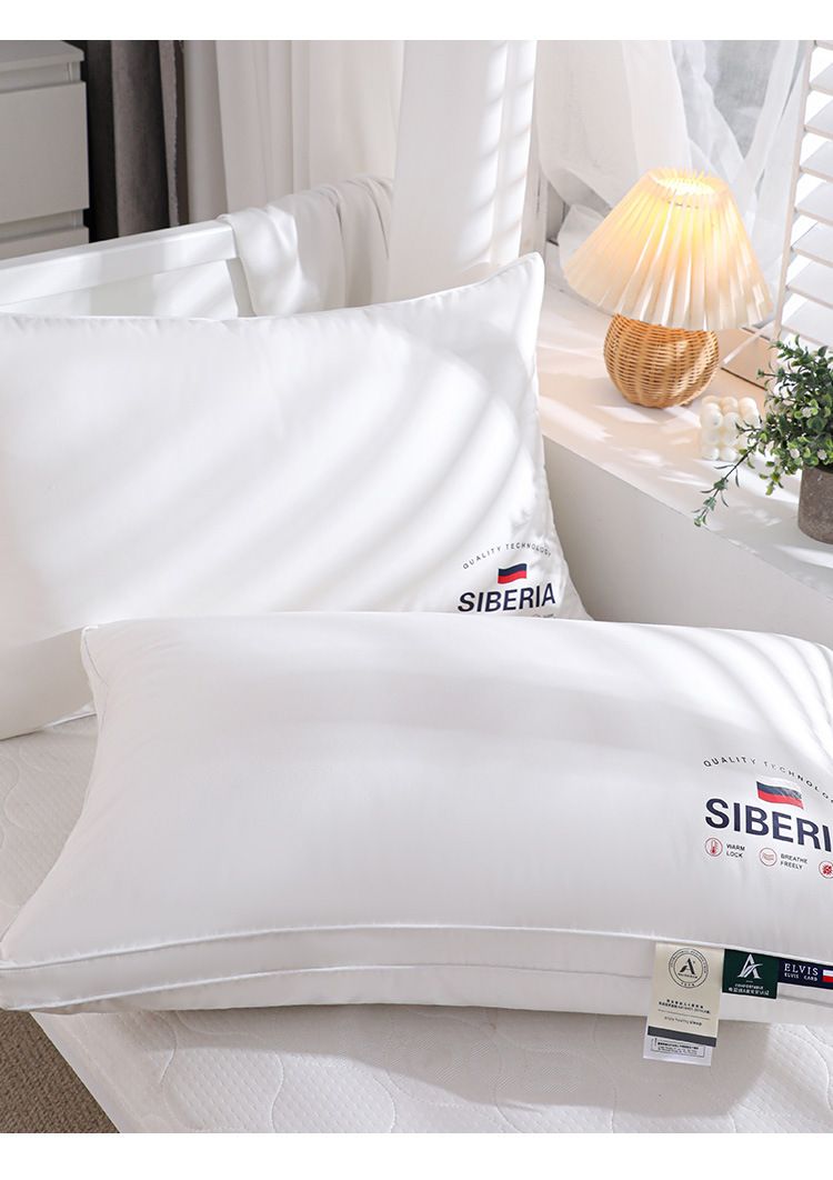 Oreiller lavable en coton de classe A pour dortoir d'étudiants, hôtel Star, haute résilience, simple ou double_voghion.com