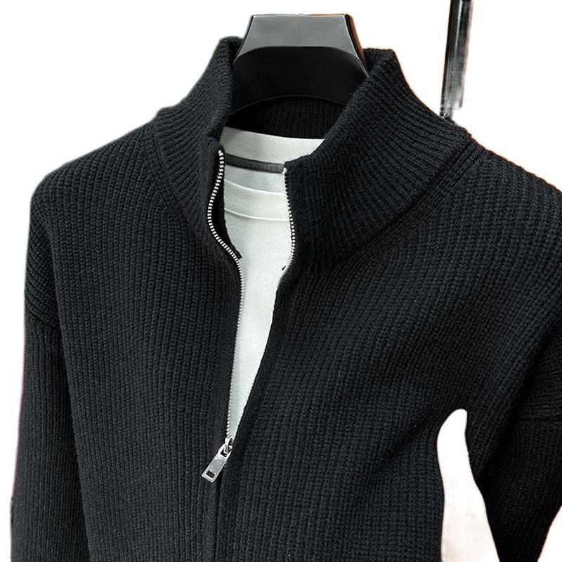 Lässiger Cardigan Pullover Herren, Lockere Passform für Frühling und Herbst, Herren Reißverschluss Fadenjacke, Strickpullover, Lazy Style_voghion.com