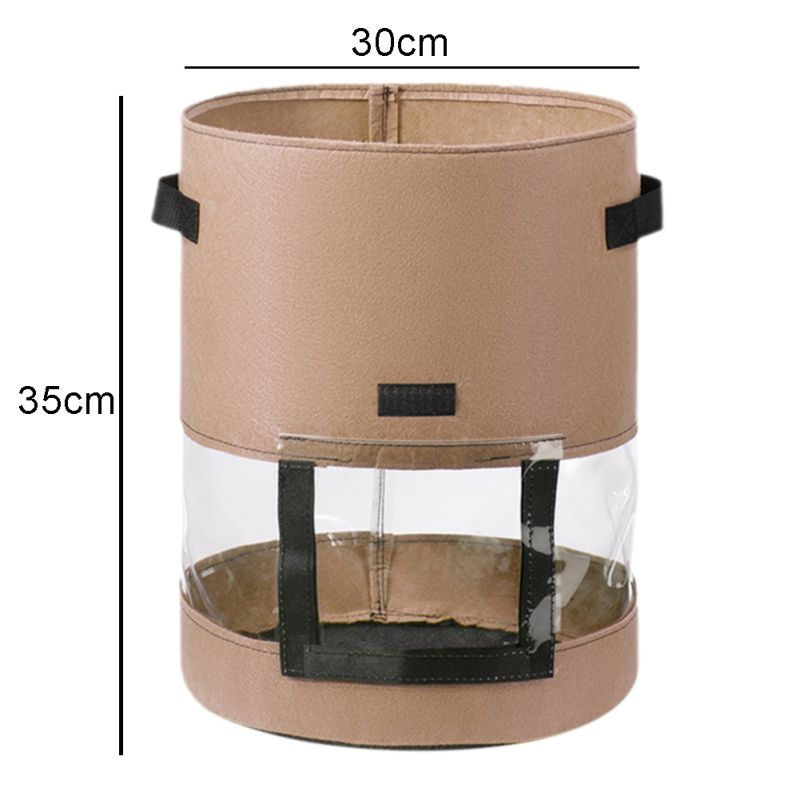 7/10 Gallonen Kartoffelanbaubeutel Filzvliesstoff Garten Kartoffeltopf Gewächshaus Gemüseanbaubeutel mit 360° Visualisierung_voghion.com