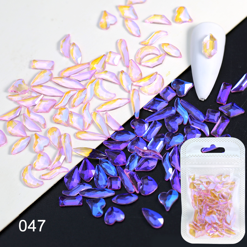 Arte Clavo Nuovo stile mix Moka Color 100 pezzi di strass per nail art con retro piatto da applicare su accessori decorativi per manicure Pietre_voghion.com