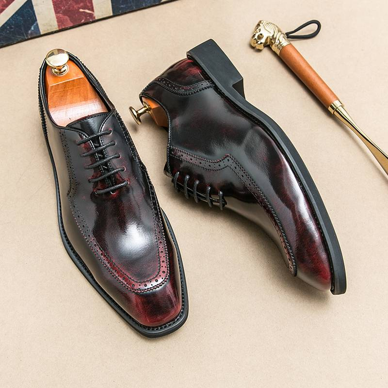 Newest Italian Oxford Shoes For Men Luxury Patent Leather Wedding Shoes Pointed Toe Dress Shoes Classic Derbies Plus Size 38-46_voghion.com