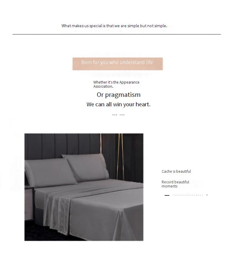 Set di biancheria da letto ricamato in cotone spazzolato - 4 pezzi, matrimoniale, con lenzuolo con angoli_voghion.com