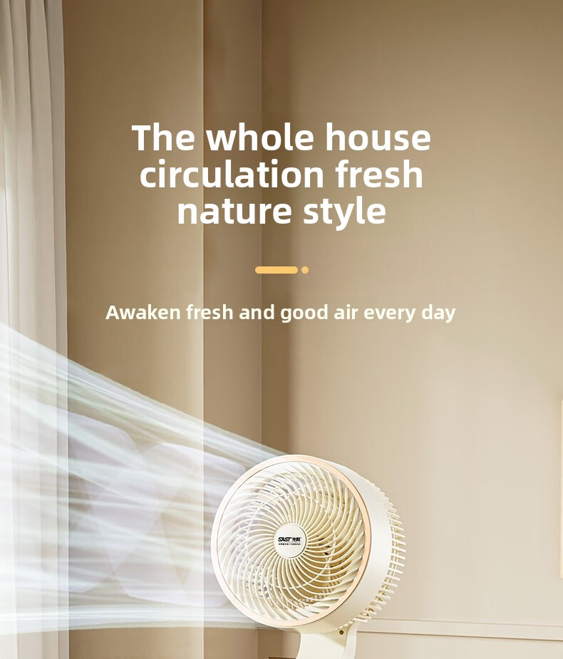 Air Circulator Fan - Ultra Quiet Floor Standing Fan For Home 3-Speed Adjustable With Powerful Airflow Energy Saving & Wide Oscillation_voghion.com