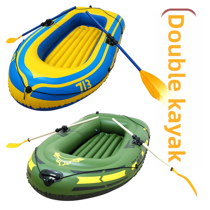 Outdoor-Kajak, Mehrpersonen-Schlauchboot, 2-Personen-Schnellboot, dicker, verschleißfester Boden, Fischerboot, tragbares PVC-Kajak_voghion.com