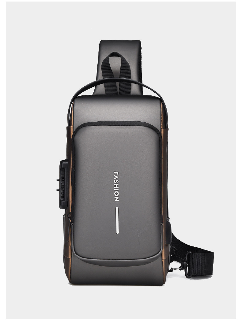 Men's Lightweight Crossbody Sling Bag - Waterproof Nylon Chest Bag For Travel, Gym & Daily Use, Large Capacity With Adjustable Strap_voghion.com