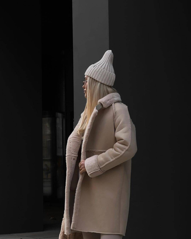 Cappotto invernale in pelle scamosciata pelosa con colletto lungo, cardigan lungo, giacca in peluche a maniche lunghe_voghion.com