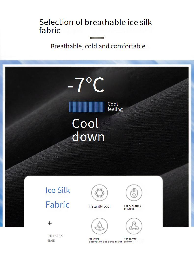 Herren Sommerhose aus Eisseide – Trendige Hose mit lockerer Passform und geradem Bein und Drapierungseffekt, Schwarz und Dunkelgrau, lässige Bürokleidung, Größen M–4XL_voghion.com