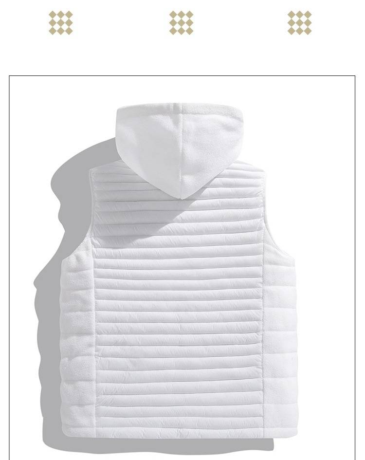 Herren Fleeceweste, leichte ärmellose Winterjacke, atmungsaktive und warme Polyester-Pufferweste für den lässigen Outdoor-Einsatz, lockere Passform mit Seitentaschen_voghion.com