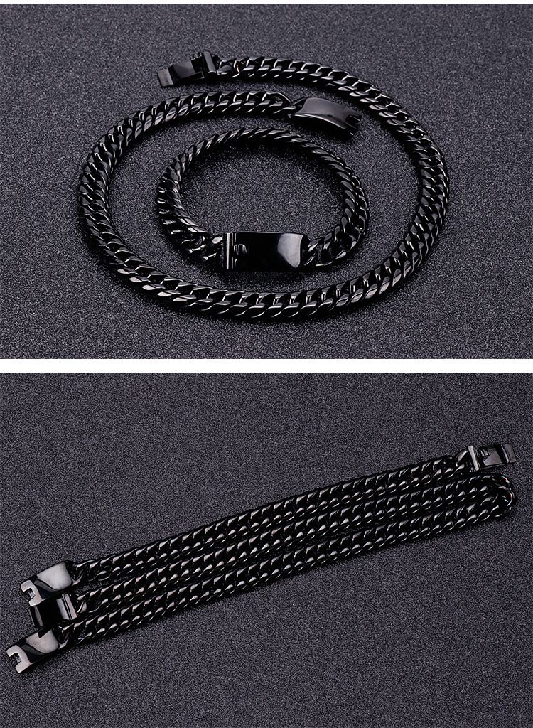 Collier chaîne fouet en acier inoxydable pour homme – Design géométrique élégant pour un look tendance – Longueur réglable 45-65 cm_voghion.com