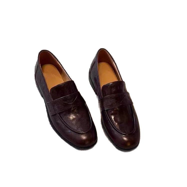 Mocassini singoli con tacco slip-on francesi retrò transfrontalieri, stile britannico, con suola spessa, per le donne_voghion.com
