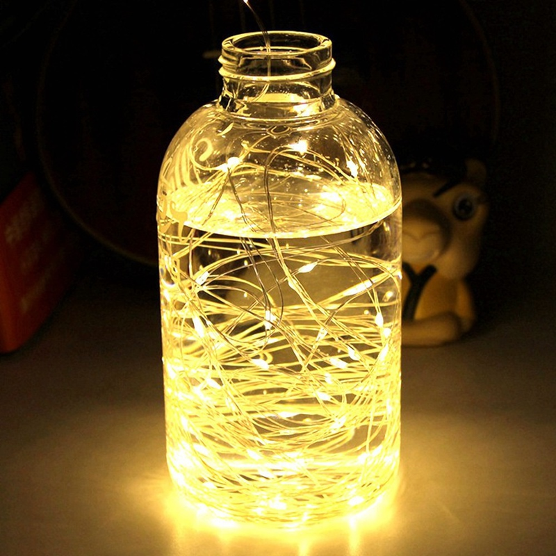 Guirnalda de luces LED con cable de cobre USB, luces de hadas para exteriores, impermeables, para Navidad, bodas, fiestas, decoración del hogar y la habitación_voghion.com