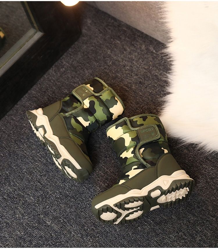 Kinder schnee 2024 winter neue stil mit plüsch isolierung, mittlere und große kinder baumwollschuhe, multi-farbe hohe_voghion.com