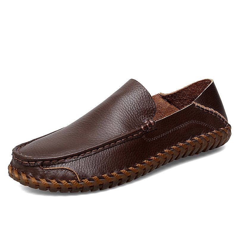 2025 Spring And Autumn New Breathable Casual Beef Tendon Driving Slip-On Loafers Soft Sole Genuine Leather Handmade_voghion.com