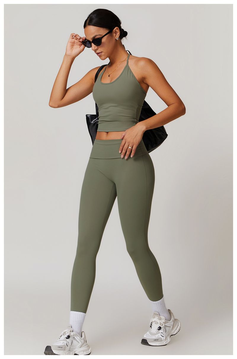 Damen-Yoga-Sport-BH mit integrierten Polstern, verstellbarem, überkreuztem Rückengurt, atmungsaktivem, schnell trocknendem Workout-Tanktop für Fitness_voghion.com