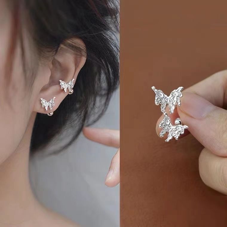 Farfalla per donna 2024 Nuova tendenza Orecchini dolci e alla moda Design minimalista di nicchia Gioielli per le orecchie estivi_voghion.com