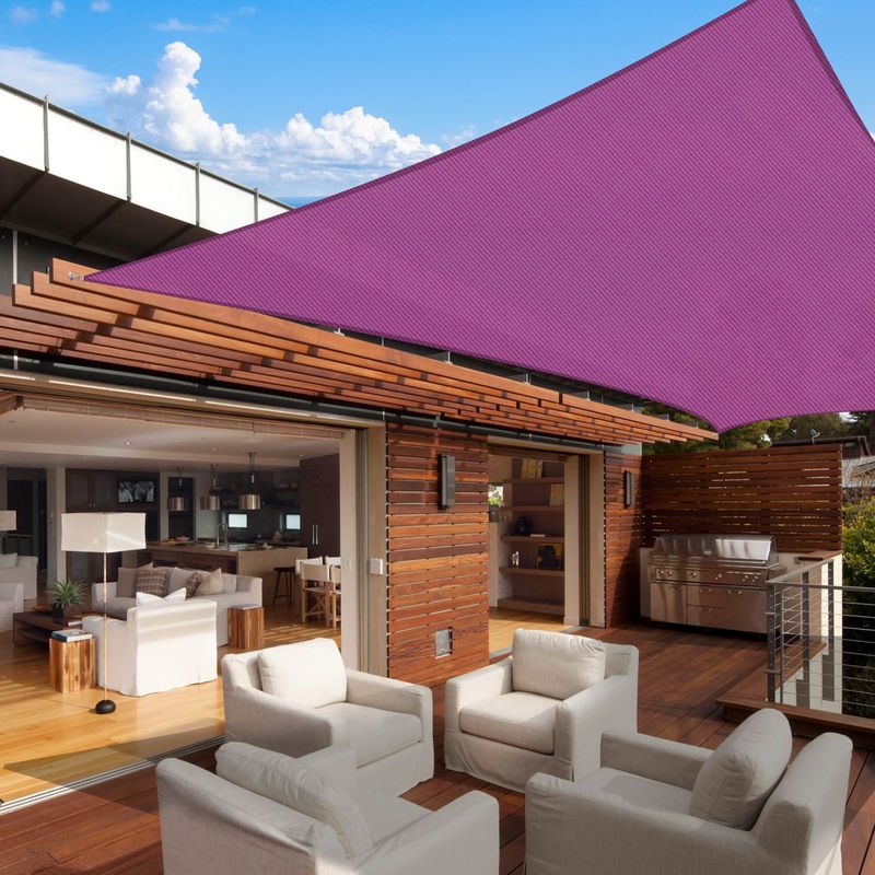 13'x10' Rectangle Sun Shade Sail/Red Purple_voghion.com