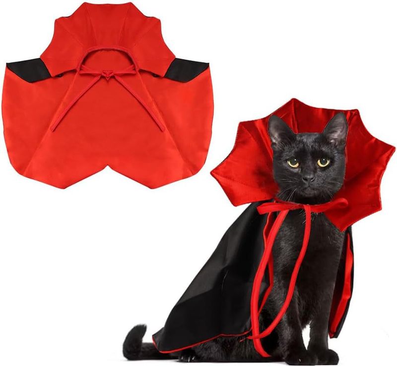 Cloak Hat Set Cat Dog Transformation Costume Pet Clothes Christmas Halloween Edition_voghion.com