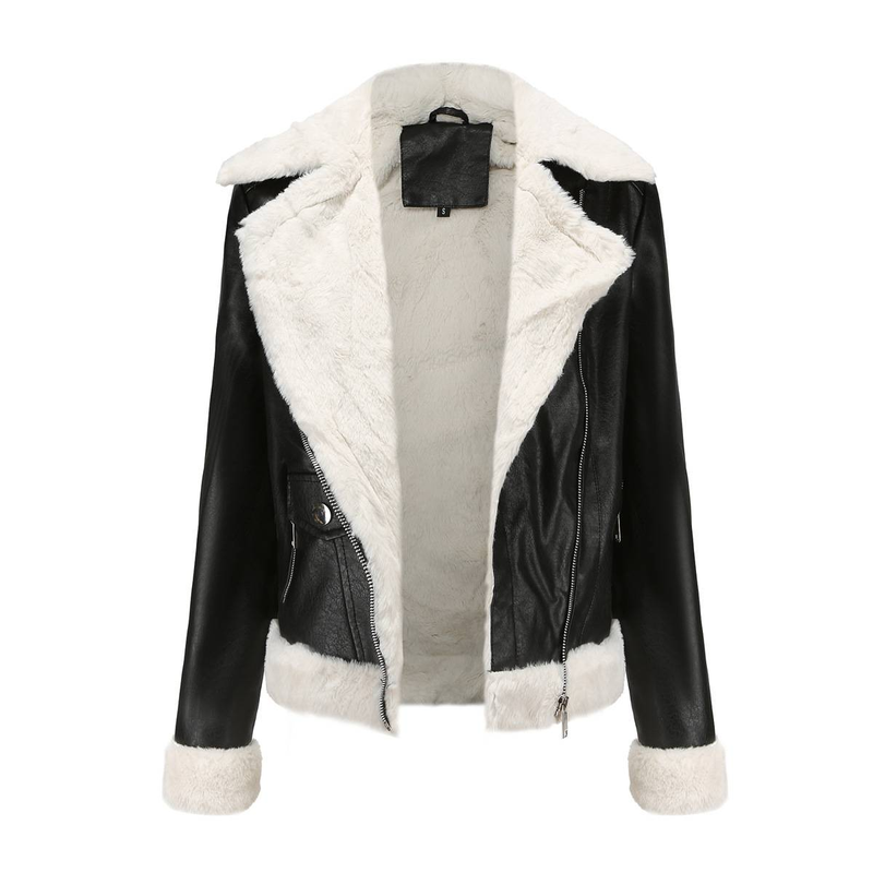Neue langärmelige warme Reversjacke aus Wildleder für Damen im europäischen und n Pendler-Freizeitstil_voghion.com