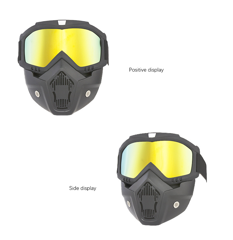 Lunettes de protection pour moto d'extérieur Lunettes de protection coupe-vent pour écran facial Casque de conduite tout-terrain anti-poussière Lunettes pour hommes et femmes_voghion.com