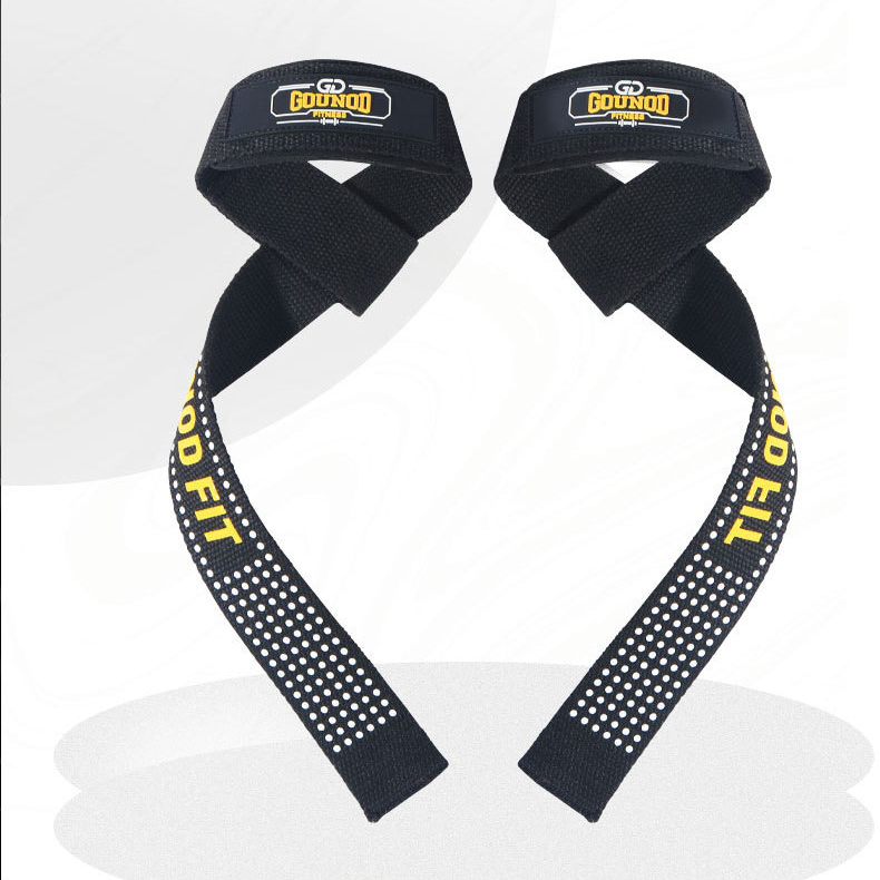 Új sporterőöv szilikon ragasztóval, csúszásmentes fogású fitnesz húzóerő-öv húzódzkodó kemény húzóöv_voghion.com