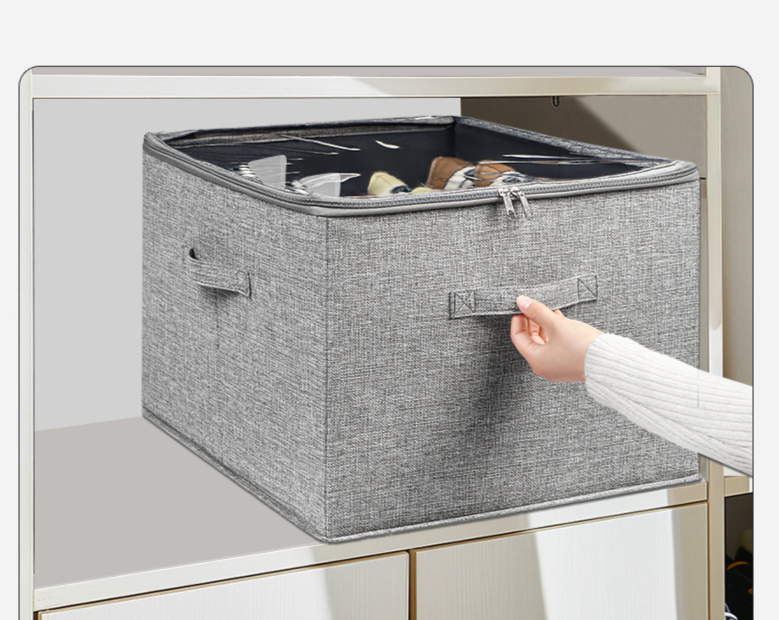 Family Organizer 16 Grid Shoe Storage Box Household Large Capacity Adjustable Storage Artifact Shoe Box Dustproof Storage Box_voghion.com