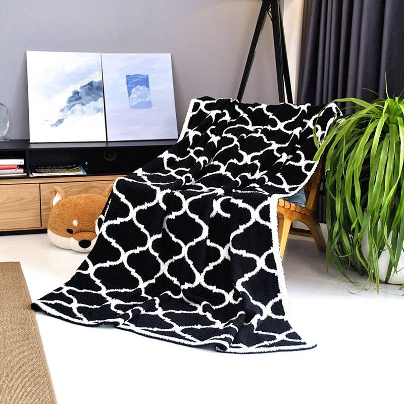 Extra dicke Winterdecke, doppelseitig, Fleece, stricken, weich, warm, für Sofa, Nickerchen, Geschenke_voghion.com