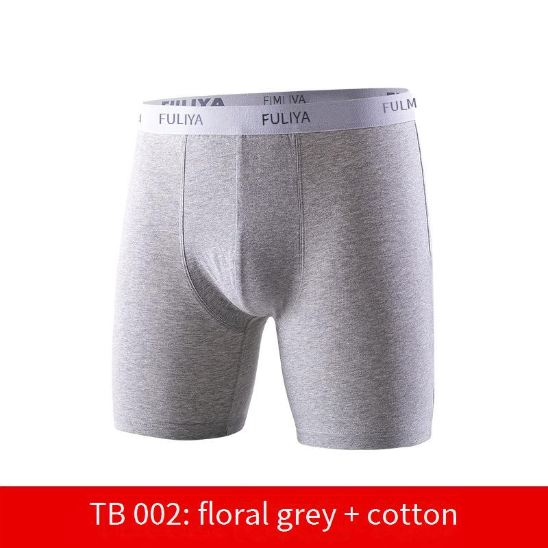 Roupa íntima masculina de algodão puro, roupa íntima antidesgaste estendida para pernas, tamanho grande, 200 libras, verão, virilha respirável, sem virilha, calças grandes para esportes_voghion.com