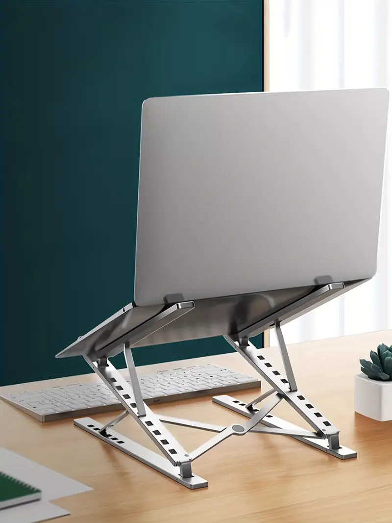 1 Stück Aluminiumlegierung, zweilagiger, verstellbarer Ständer für Laptop, tragbar, multipositionierbar, stabil, hohe Kapazität_voghion.com