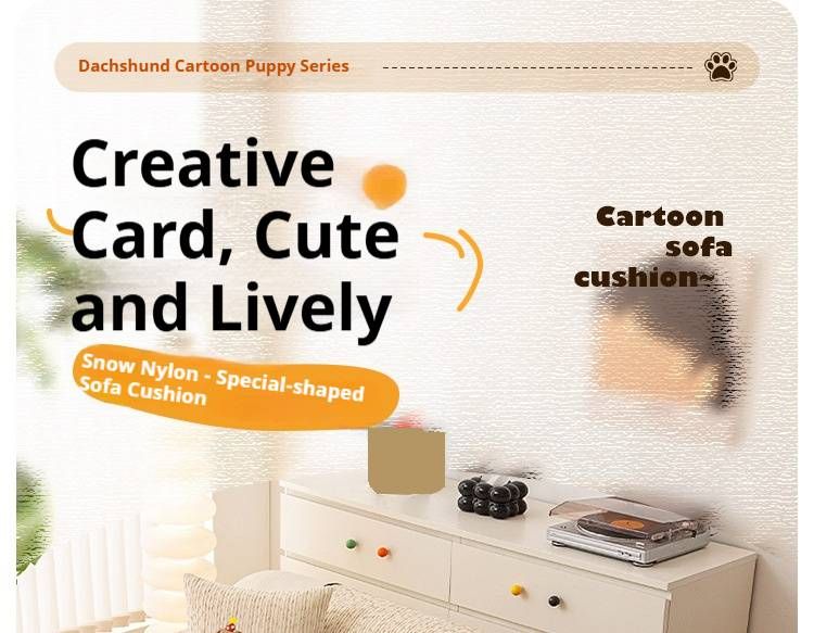 Chenille Animal Print Sofa Cushion – Non-Slip Irregular Pet-Friendly Seat Cover For Sectional Couches (Whimsical Dog & Bear Designs)_voghion.com