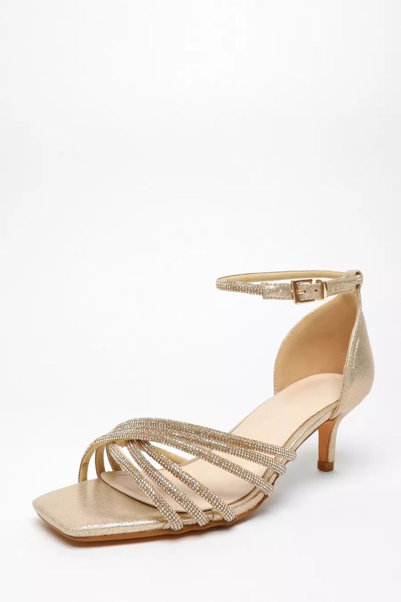 Fashion diamond strap sandals small short heels open toe small square head high heels sandals_voghion.com