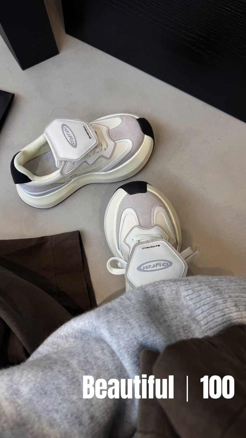 2025 Herbst Schwarz-Weiß Panda Cloud China-Chic Marke Board Dickbesohlte Damen Sport Freizeitschuhe_voghion.com