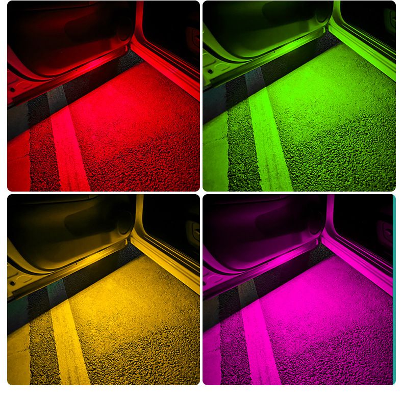 Auto-Warntürbeleuchtung, LED, bunt, blinkend, Atmosphäre, Willkommens-Antikollisions-Anti-Heck-Licht, keine Verkabelung erforderlich_voghion.com