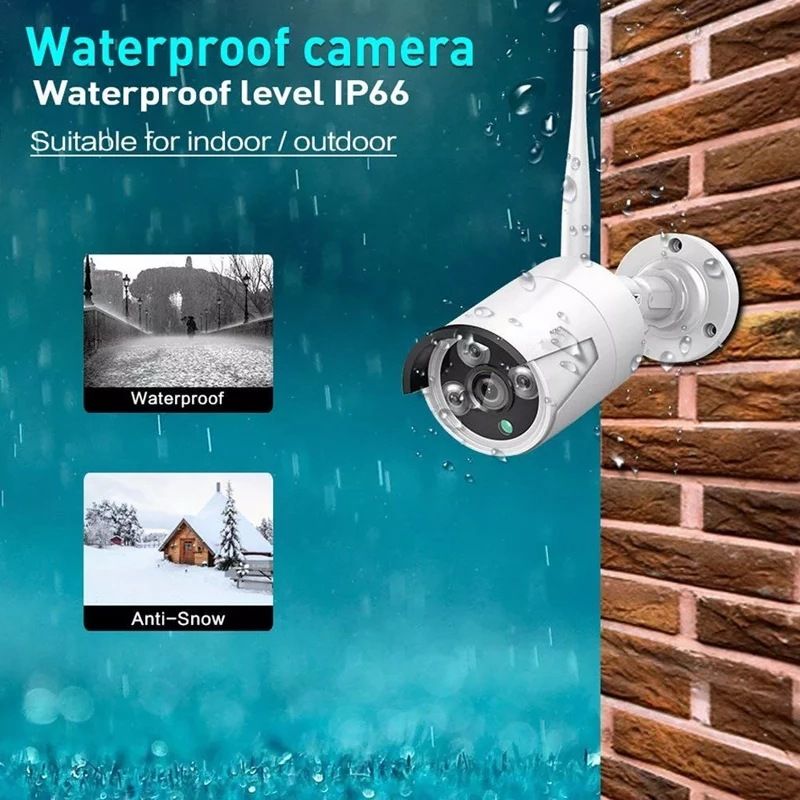 Kit de caméras de sécurité Tuya Smart Surveillance Equipment Kit NVR Kit de caméra de surveillance sans fil Kit Wi-Fi_voghion.com