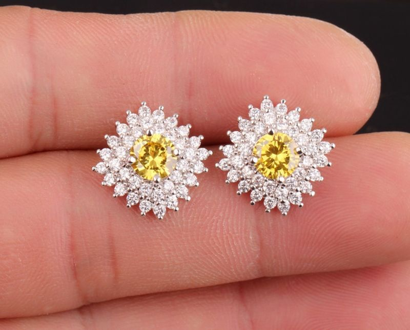 Europe and the United States micro-inlaid AAA zircon honey nails set gorgeous fashion earrings_voghion.com