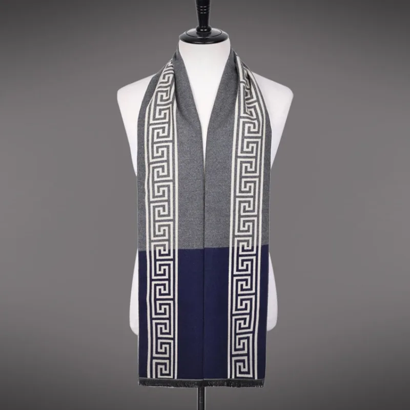 Nueva marca de moda, bufanda para hombres de negocios, chal de Cachemira, bufandas cálidas de invierno de alta calidad para hombres_voghion.com