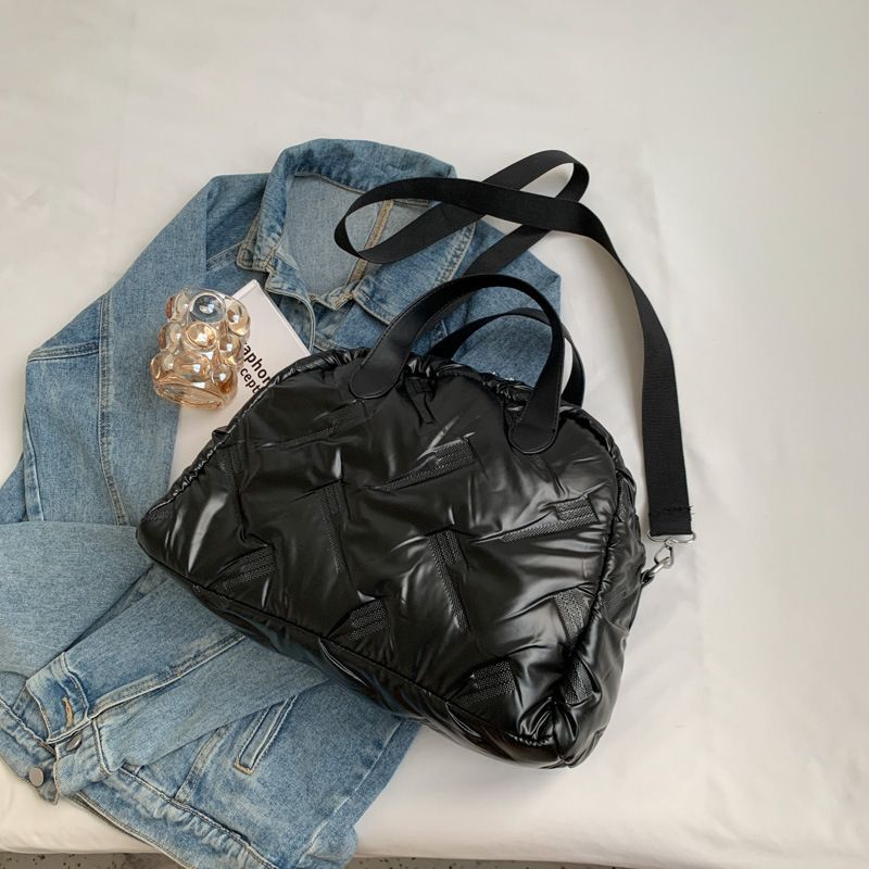 Materiale del piumino Giacca imbottita in cotone Borsa casual Tracolla lunga_voghion.com