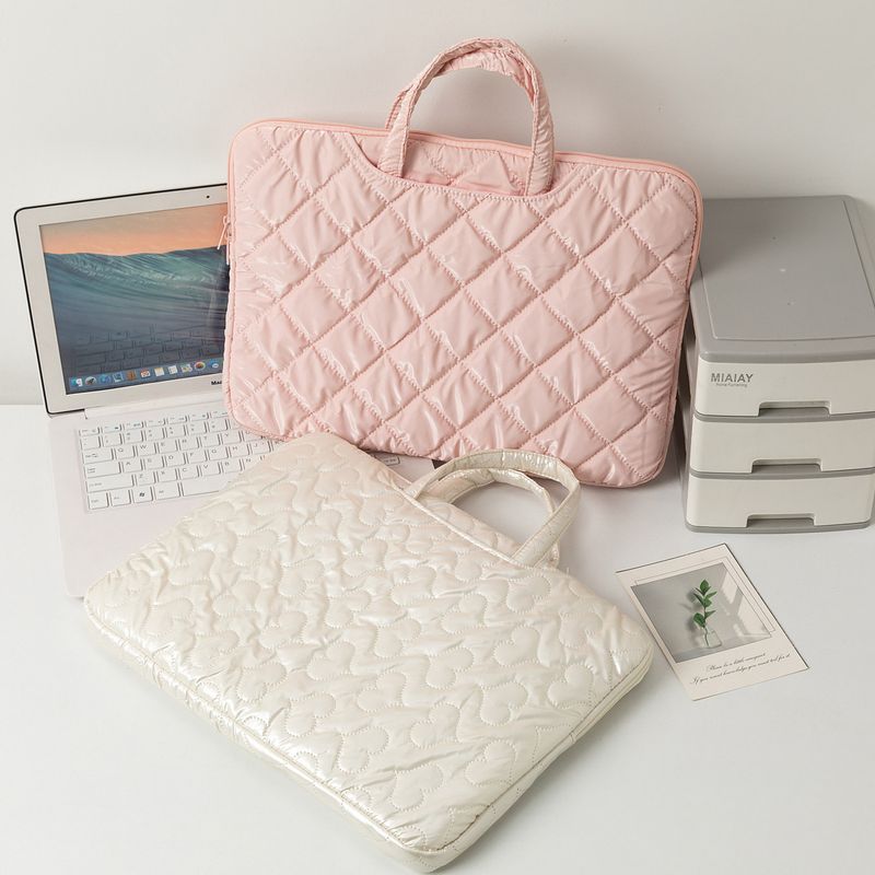 Laptop Bag Japanese And Korean Version Ins Cotton Bag New Diamond Large-capacity Notebook Handbag Ipad Liner Bag_voghion.com