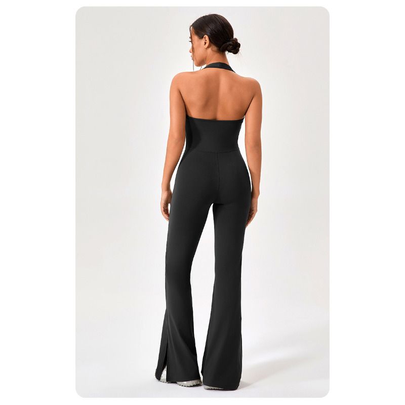 Vêtements de yoga européens et américains, pantalons évasés une pièce pour femmes, vêtements de fitness, de danse, de levage des hanches, de sport, de course à pied_voghion.com