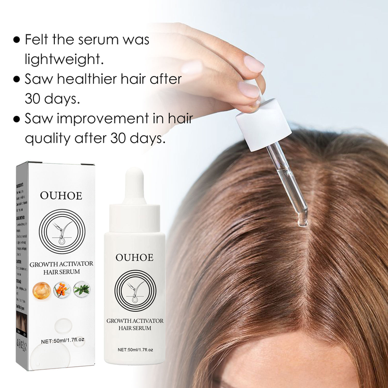 Esență OUHOE Dense Hair, păr puternic și ferm, masaj, hidratare rădăcini, reparare păr uscat, păros și deschis la culoare_voghion.com