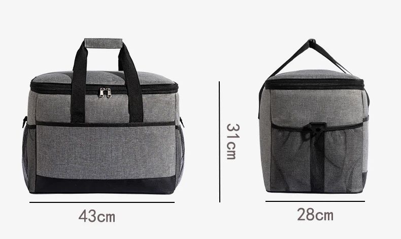 45-l-Isoliertasche, große Picknicktasche für den Außenbereich, wasserdichter Eisbeutel aus Oxford-Stoff, verdickte Auto-Isoliertasche_voghion.com